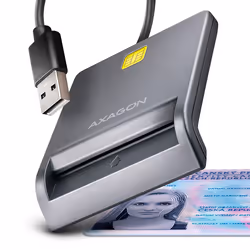 Axagon CRE-SM3T USB Smart card Flat lettore di card readers Interno USB 2.0 Nero - Vista aggiuntiva 2
