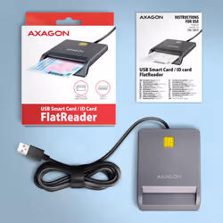 Axagon CRE-SM3T USB Smart card Flat lettore di card readers Interno USB 2.0 Nero - Vista aggiuntiva 6