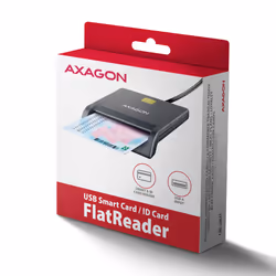 Axagon CRE-SM3T USB Smart card Flat lettore di card readers Interno USB 2.0 Nero - Vista aggiuntiva 7