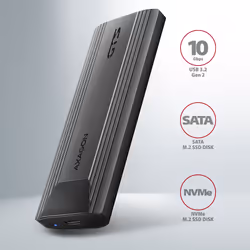 Axagon EEM2-GTS2 contenitore di unità di archiviazione Box esterno SSD Nero M.2 - Vista aggiuntiva 2