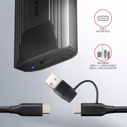 Axagon EEM2-GTS2 contenitore di unità di archiviazione Box esterno SSD Nero M.2 - Vista aggiuntiva 6