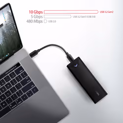 Axagon EEM2-UB2 contenitore di unità di archiviazione Box esterno SSD Nero M.2 - Vista aggiuntiva 7