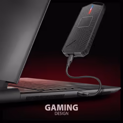 Axagon EEM2-GAM, USB-C 10Gbps - NVMe & SATA SSD GAME M.2 box, bezšroubkový Box esterno SSD Nero - Vista aggiuntiva 3