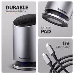 Axagon Cablato USB 3.2 Gen 2 (3.1 Gen 2) Type-C Grigio - Vista aggiuntiva 6