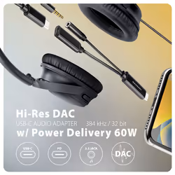 Axagon ADA-HCPD cavo audio 0,1 m USB-C, 3.5 mm USB-C Nero - Vista aggiuntiva 2