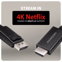 Axagon RVD-HI20C2 cavo e adattatore video 1,8 m DisplayPort HDMI Nero - Vista aggiuntiva 5
