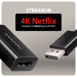 Axagon RVD-HI20N cavo e adattatore video 0,15 m DisplayPort HDMI Nero - Vista aggiuntiva 5