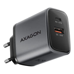 Axagon ACU-PQ67 Caricabatterie per dispositivi mobili Universale Nero, Grigio AC Ricarica rapida Interno