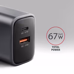 Axagon ACU-PQ67 Caricabatterie per dispositivi mobili Universale Nero, Grigio AC Ricarica rapida Interno - Vista aggiuntiva 2