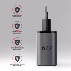 Axagon ACU-PQ67D Caricabatterie per dispositivi mobili Universale Nero, Grigio AC Ricarica rapida Interno - Vista aggiuntiva 6