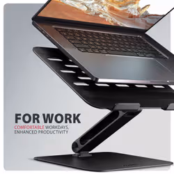 Axagon STND-LQB Laptop-Ständer, Doppelgelenk, höhenverstellbar, faltbar Supporto per laptop e tablet Nero 43,9 cm (17.3") - Vista aggiuntiva 4