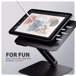 Axagon STND-LQB Laptop-Ständer, Doppelgelenk, höhenverstellbar, faltbar Supporto per laptop e tablet Nero 43,9 cm (17.3") - Vista aggiuntiva 5