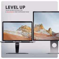 Axagon STND-LQB Laptop-Ständer, Doppelgelenk, höhenverstellbar, faltbar Supporto per laptop e tablet Nero 43,9 cm (17.3") - Vista aggiuntiva 7