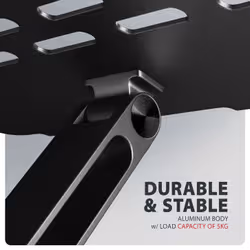 Axagon STND-LQB Laptop-Ständer, Doppelgelenk, höhenverstellbar, faltbar Supporto per laptop e tablet Nero 43,9 cm (17.3") - Vista aggiuntiva 8