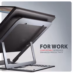 Axagon STND-LAG Laptop-Ständer, höhenverstellbar, faltbar, Aluminium Supporto per laptop e tablet Grigio 43,9 cm (17.3") - Vista aggiuntiva 5