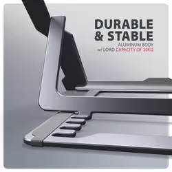Axagon STND-LAG Laptop-Ständer, höhenverstellbar, faltbar, Aluminium Supporto per laptop e tablet Grigio 43,9 cm (17.3") - Vista aggiuntiva 8