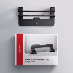 Axagon STND-VB Vertikaler Laptop-Ständer, einstellbare Breite, Aluminium Supporto per laptop e tablet Nero 43,9 cm (17.3") - Vista aggiuntiva 7