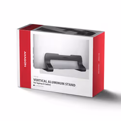Axagon STND-VB Vertikaler Laptop-Ständer, einstellbare Breite, Aluminium Supporto per laptop e tablet Nero 43,9 cm (17.3") - Vista aggiuntiva 8