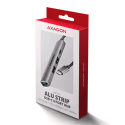 Axagon HUB USB HUE-STC, 4x USB ALU STRIP hub, 1x USB-A 5Gbps, 2x USB-A & 1x USB-C 480Mbps, kabel USB-C 12cm USB 3.2 Gen 1 (3.1 Gen 1) Type-C 5 Mbit/s Grigio - Vista aggiuntiva 7