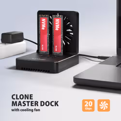 Axagon ADSA-M2C22 docking station per unità di archiviazione USB 3.2 Gen 2x2 Type-C Nero - Vista aggiuntiva 2