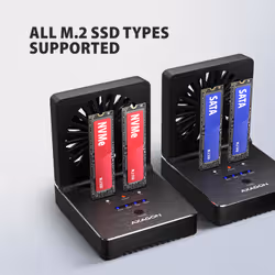 Axagon ADSA-M2C22 docking station per unità di archiviazione USB 3.2 Gen 2x2 Type-C Nero - Vista aggiuntiva 4