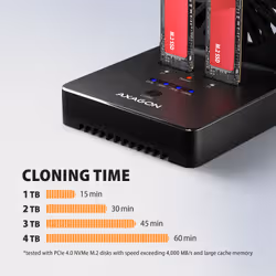 Axagon ADSA-M2C22 docking station per unità di archiviazione USB 3.2 Gen 2x2 Type-C Nero - Vista aggiuntiva 8