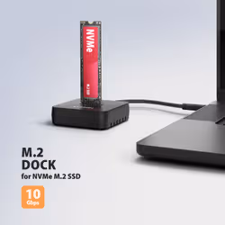 Axagon ADSA-M2C11L docking station per unità di archiviazione USB 3.2 Gen 2 (3.1 Gen 2) Type-C Nero - Vista aggiuntiva 2