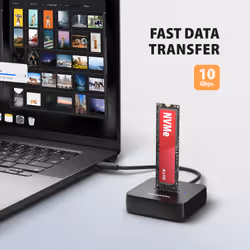 Axagon ADSA-M2C11L docking station per unità di archiviazione USB 3.2 Gen 2 (3.1 Gen 2) Type-C Nero - Vista aggiuntiva 5