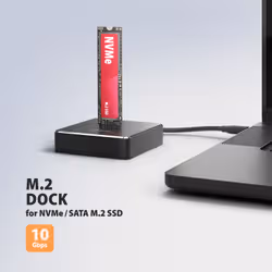 Axagon ADSA-M2C11 docking station per unità di archiviazione USB 3.2 Gen 2 (3.1 Gen 2) Type-C Nero - Vista aggiuntiva 2