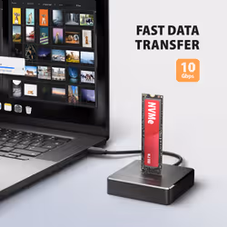 Axagon ADSA-M2C11 docking station per unità di archiviazione USB 3.2 Gen 2 (3.1 Gen 2) Type-C Nero - Vista aggiuntiva 5