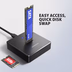 Axagon ADSA-M2C11 docking station per unità di archiviazione USB 3.2 Gen 2 (3.1 Gen 2) Type-C Nero - Vista aggiuntiva 6