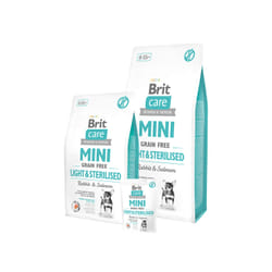 Brit Care Mini Light & Sterilised 7 kg Coniglio, Salmone