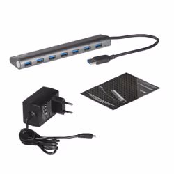 i-tec Metal U3HUB778 hub di interfaccia USB 3.2 Gen 1 (3.1 Gen 1) Type-A 5000 Mbit/s Argento - Vista aggiuntiva 4
