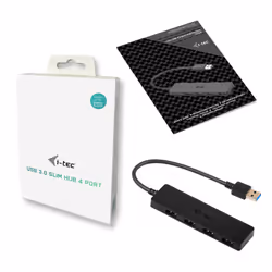 i-tec Advance U3HUB404 hub di interfaccia USB 3.2 Gen 1 (3.1 Gen 1) Type-A 5000 Mbit/s Nero - Vista aggiuntiva 6
