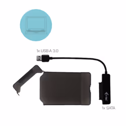 i-tec MySafe USB 3.0 Easy 2.5" External Case – Black - Vista aggiuntiva 6