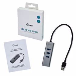 i-tec Metal U3METALG3HUB hub di interfaccia USB 3.2 Gen 1 (3.1 Gen 1) Type-A 5000 Mbit/s Grigio - Vista aggiuntiva 7