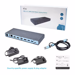 i-tec USB 3.0 / USB-C / Thunderbolt 3 Dual Display Docking Station - Vista aggiuntiva 7
