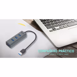 i-tec Metal U3HUBMETAL403 hub di interfaccia USB 3.2 Gen 1 (3.1 Gen 1) Type-A 5000 Mbit/s Grigio - Vista aggiuntiva 5