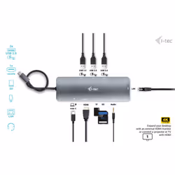 i-tec Metal USB-C Nano Docking Station di metallo con 4K HDMI LAN + Power Delivery 100 W - Vista aggiuntiva 8