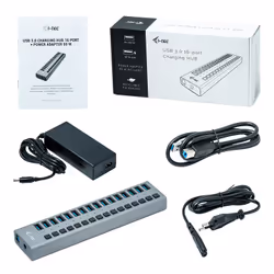 i-tec U3CHARGEHUB16 Caricabatterie per dispositivi mobili Universale Grigio AC Interno - Vista aggiuntiva 5