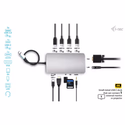 i-tec Metal USB-C Travel Nano Dock HDMI/VGA with LAN + Power Delivery 100 W - Vista aggiuntiva 6