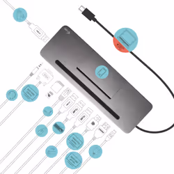 i-tec Metal USB-C Ergonomic 4K 3x Display Docking Station + Power Delivery 85 W - Vista aggiuntiva 8