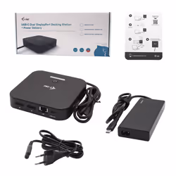 i-tec USB-C Dual Display Docking Station with Power Delivery 65W + Universal Charger 77 W - Vista aggiuntiva 8
