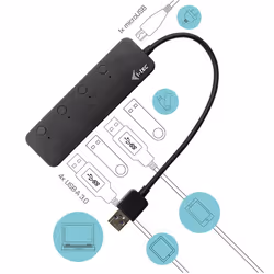 i-tec USB 3.0 Metal HUB 4 Port with individual On/Off Switches - Vista aggiuntiva 4