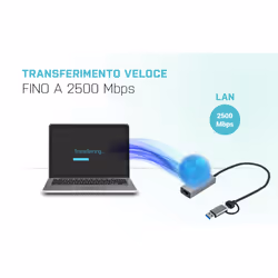 i-tec Metal USB-C/USB-A 2.5Gbps Ethernet Adapter - Vista aggiuntiva 8