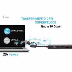 i-tec Metal USB-A/USB-C HUB 2x USB 3.0 + 2x USB-C (10 Gbps) - Vista aggiuntiva 5