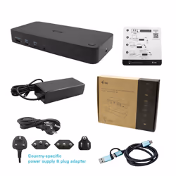 i-tec CATRIPLEDOCKPDPROUK replicatore di porte e docking station per laptop Cablato USB 3.2 Gen 1 (3.1 Gen 1) Type-C Nero - Vista aggiuntiva 5