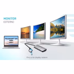 i-tec USB 3.0 USB-C/Thunderbolt 3x Display Metal Nano Dock with LAN + Power Delivery 100 W - Vista aggiuntiva 5