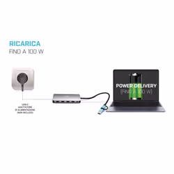 i-tec USB 3.0 USB-C/Thunderbolt 3x Display Metal Nano Dock with LAN + Power Delivery 100 W - Vista aggiuntiva 7