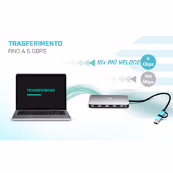 i-tec USB 3.0 USB-C/Thunderbolt 3x Display Metal Nano Dock with LAN + Power Delivery 100 W - Vista aggiuntiva 8